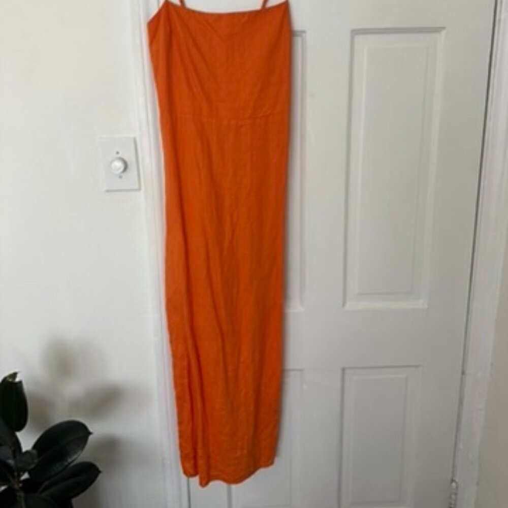 Reformation Frankie Linen Dress - Citrus